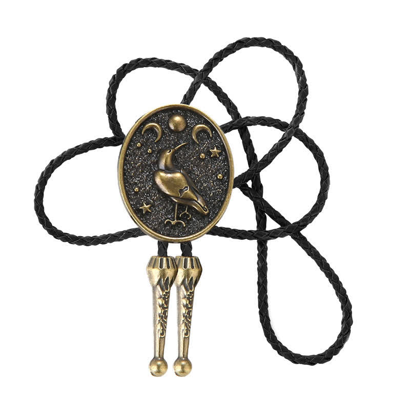 Simple Stars Moon Trendy Bird Bolo Tie