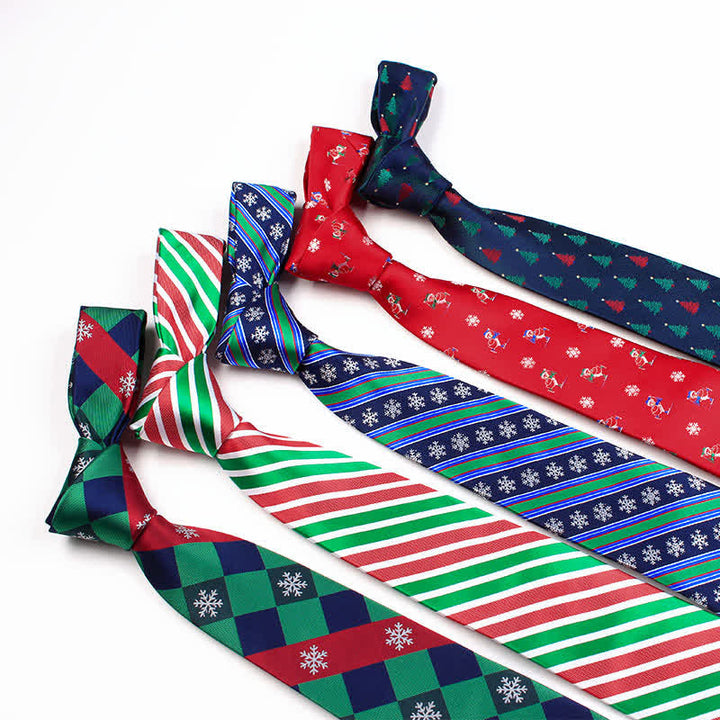 Men's Novelty Christmas Santa Vibe Element Necktie