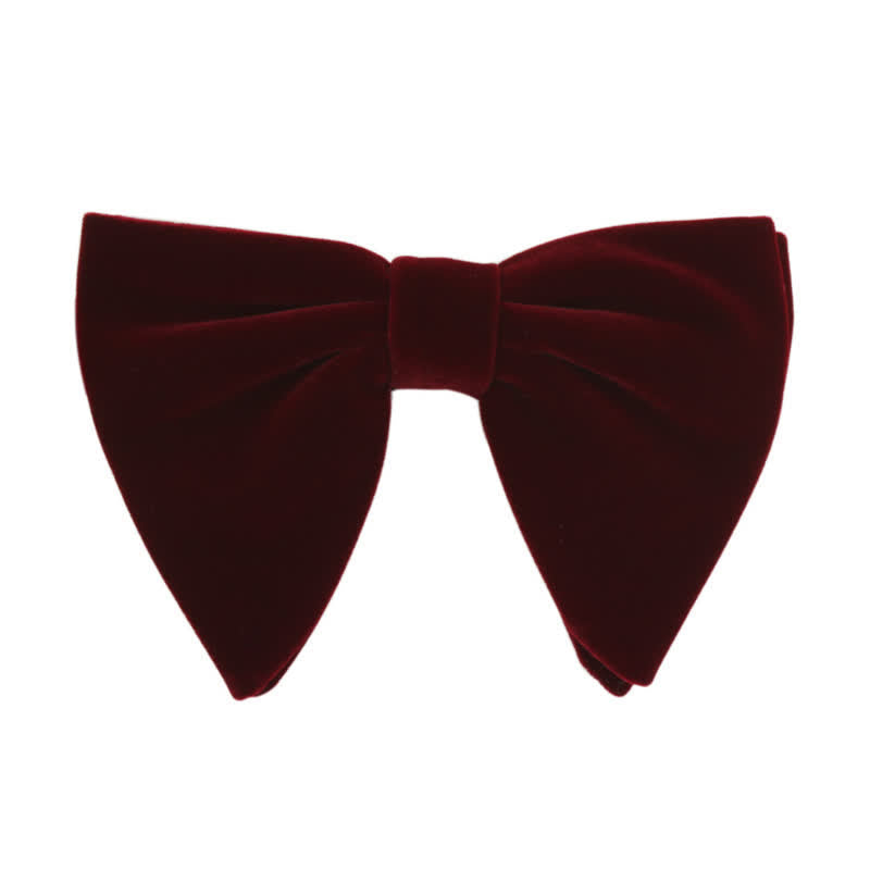 Men's Gentleman Oversize Droopy Velvet Bow Tie