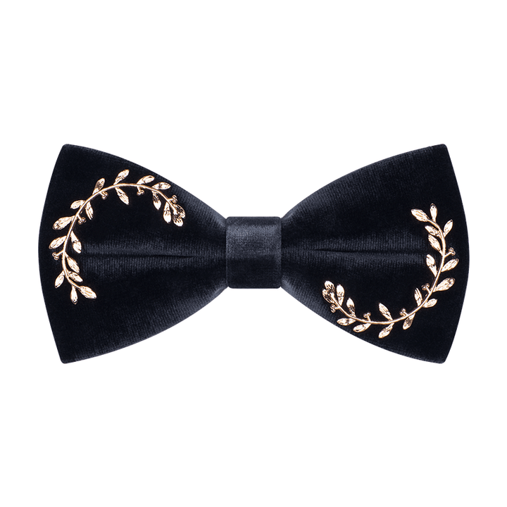 Men's Vine Leaves Velvet Bow Tie