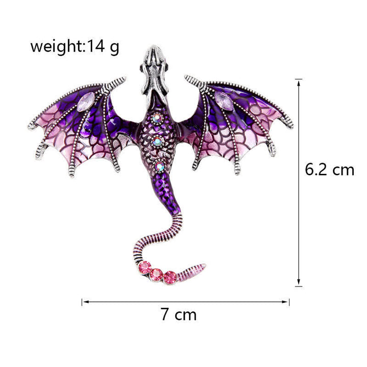 Unisex Legand Flying Dragon Brooch