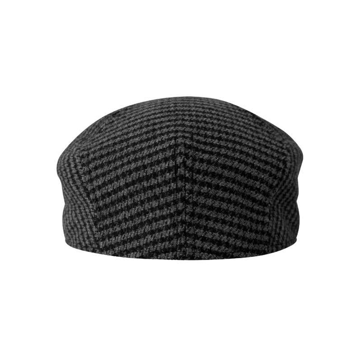 Black & Gray Houndstooth Checks Ivy Beret Cap