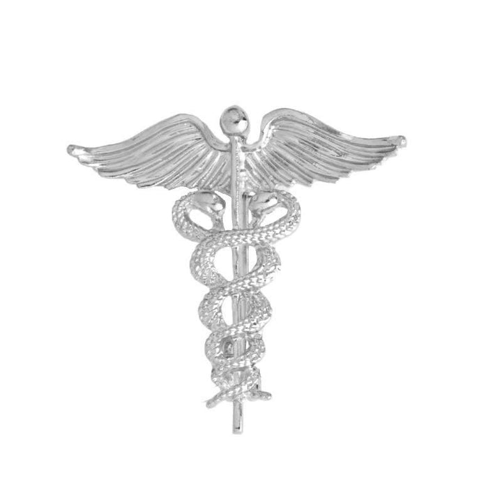 Men's Caduceus Double Snakes Brooch