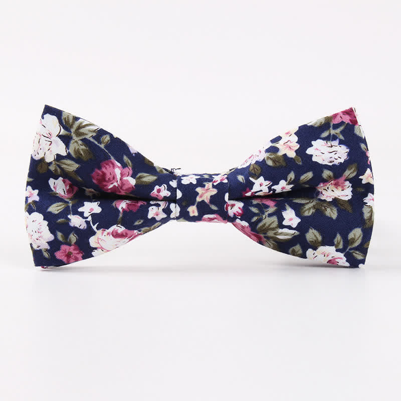 Men's Cotton Forest Floral Printing Bow Tie