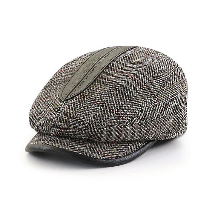 Vintage Painter Short Newsboy Brim Beret Cap - Gray - M (22"-22 7/8") - image 0