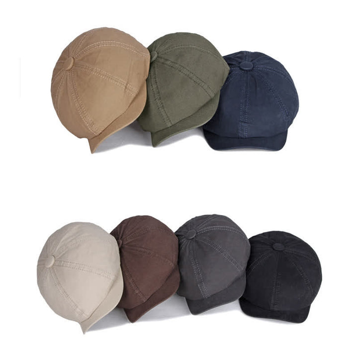 Casual Solid Color Cotton Daily Beret Cap - image 2