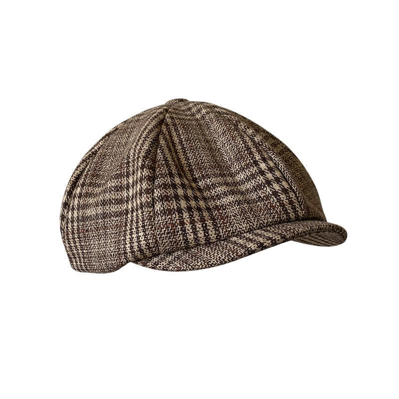 Ivy Gentlemen Plaid Octagonal Beret Cap