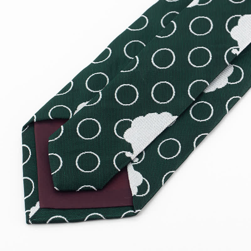 Men's Green & White Sheep Necktie