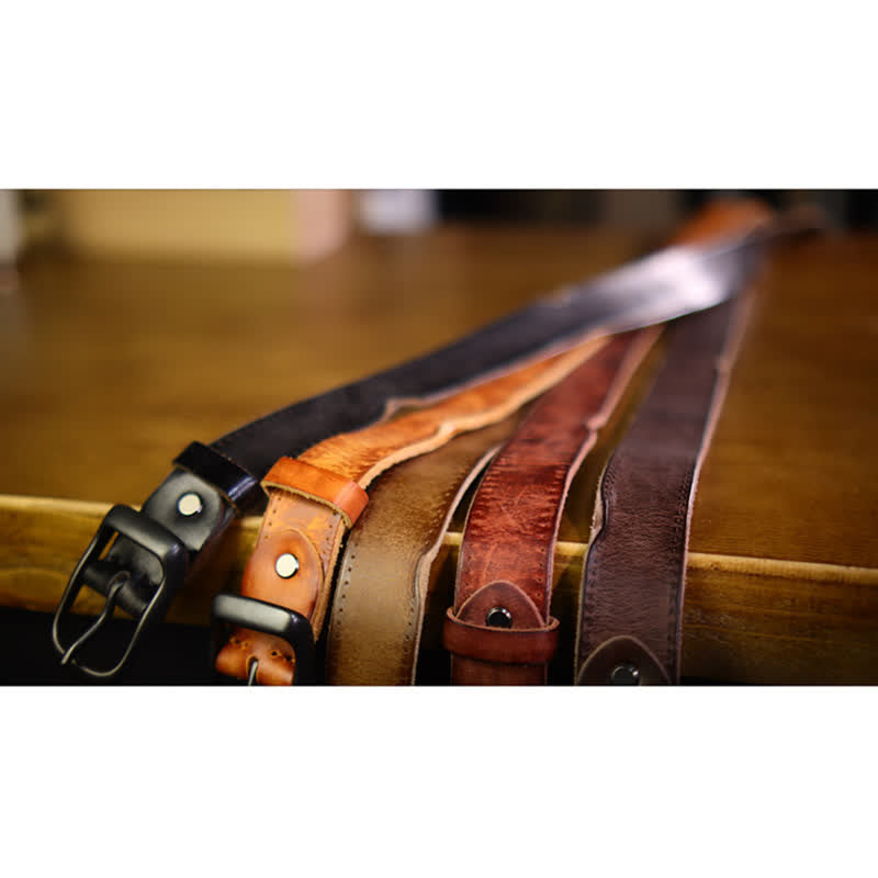 Men's Western Distressed Style Leather Belt