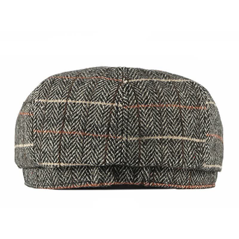 British Plaid Octagonal Cabbie Beret Cap - image 6
