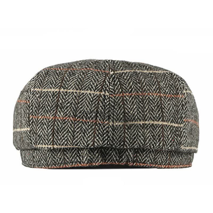 British Plaid Octagonal Cabbie Beret Cap - image 6