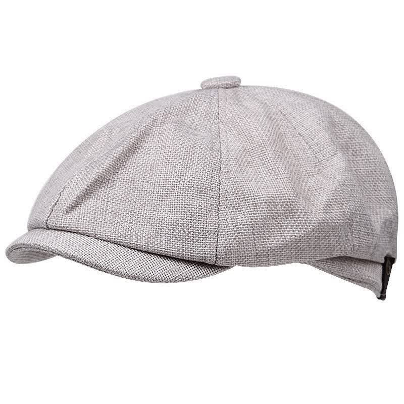 Leisure British Newsboy Octagonal Beret Cap - White - M (22"-22 7/8") - image 3
