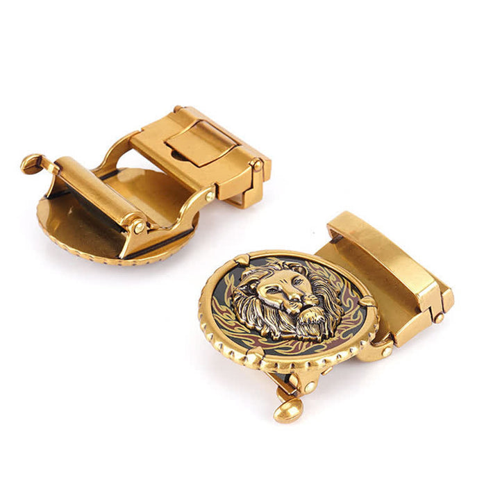 Men's Practical Lion Head Pattern Nylon Belt - image 7