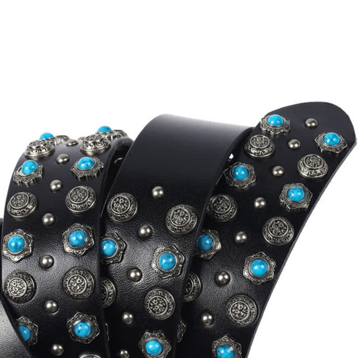 Unisex Luxurious Imitation Turquoise Accents Belt