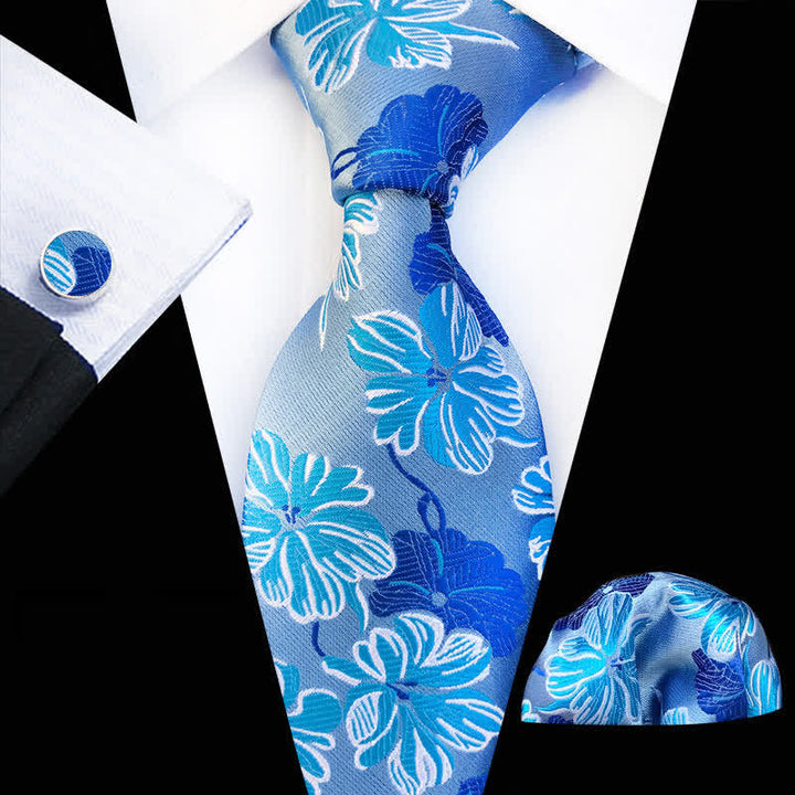 3Pcs Men's Daisy Floral Necktie Set