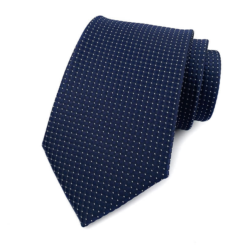 Men's Solid Color Subtle Checked Office Necktie