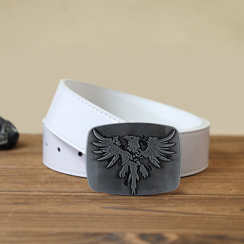 Men's DIY Rising Phoenix Eagle Buckle Leather Belt