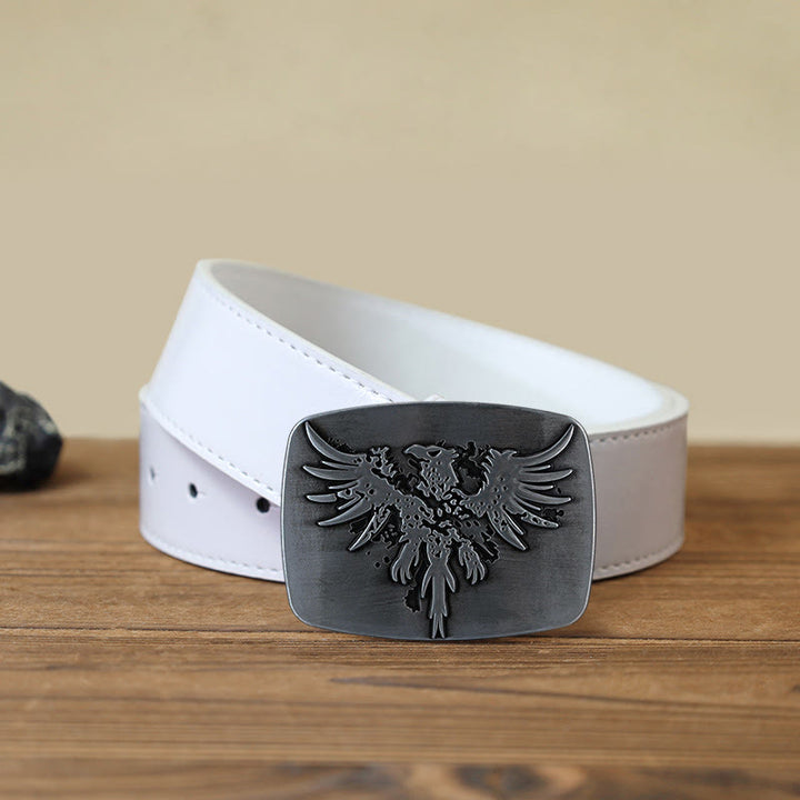 Men's DIY Rising Phoenix Eagle Buckle Leather Belt