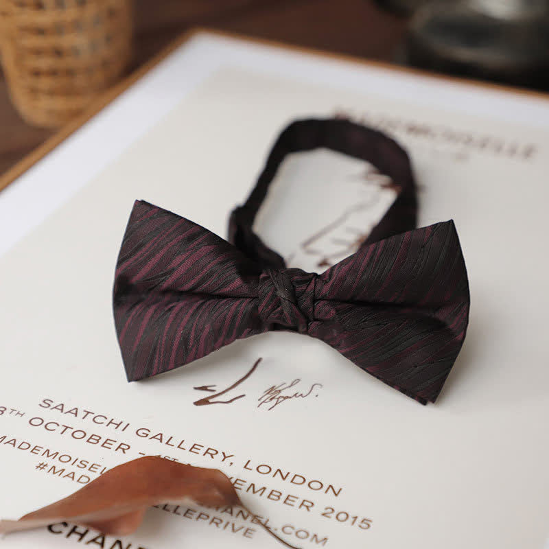 Men's Delicate Vintage Plain Bow Tie