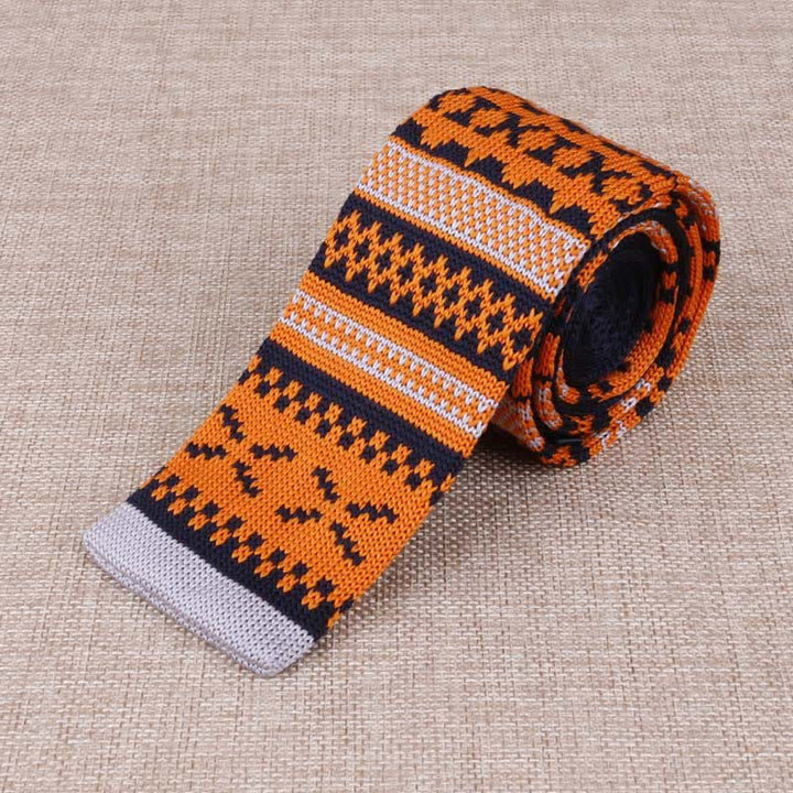 Men's Exotic Skinny Knitted Necktie