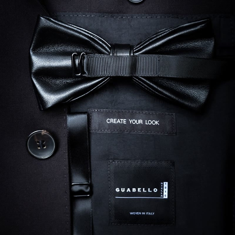 Purple & Green Royal Feather Bow Tie with Lapel Pin - image 4