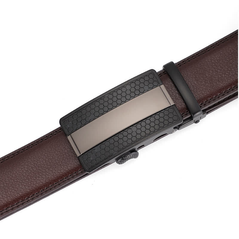 Men's Classy Sliding Buckle Ratchet Leather Belt