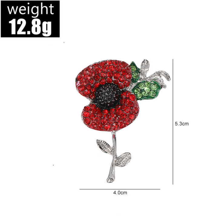 Women's Alive Poppy Safflower Brooch