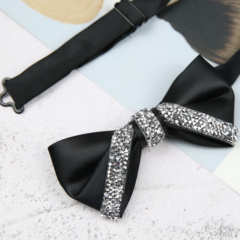 Men's Glittering Rhinestone Wedding Bow Tie