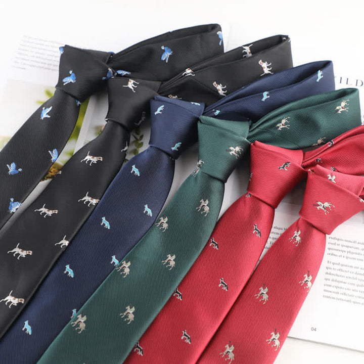 Men's Playful Animals Countryside Necktie