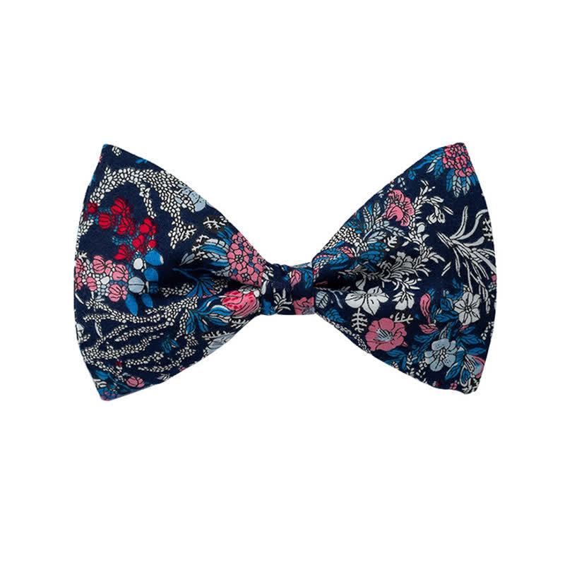 Men's Graphic Floral Wedding Bow Tie