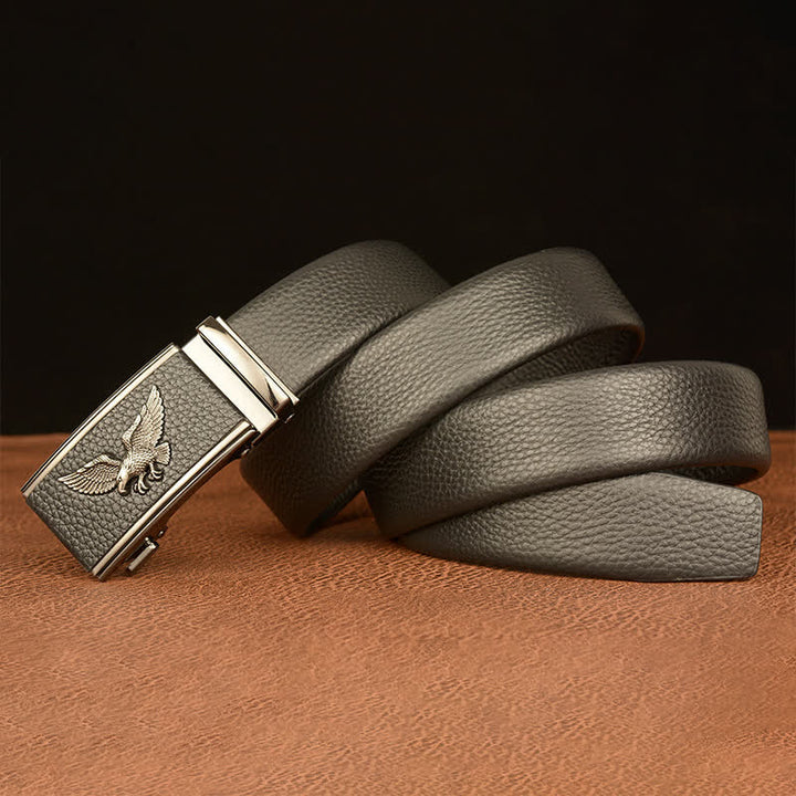 Men's Business Eagle Hawk Automatic Buckle Leather Belt