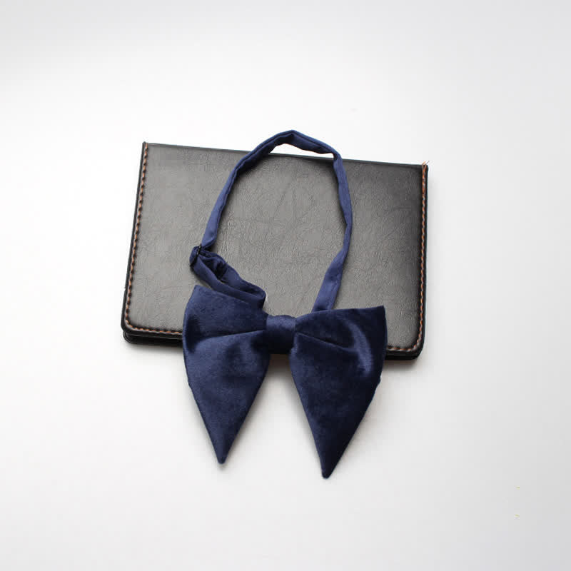 Men's Velvet Oversized Pointed Wedding Bow Tie