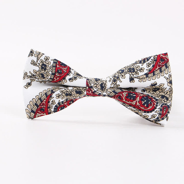 Men's Cotton Forest Floral Printing Bow Tie