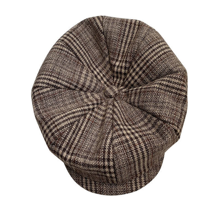 Ivy Gentlemen Plaid Octagonal Beret Cap