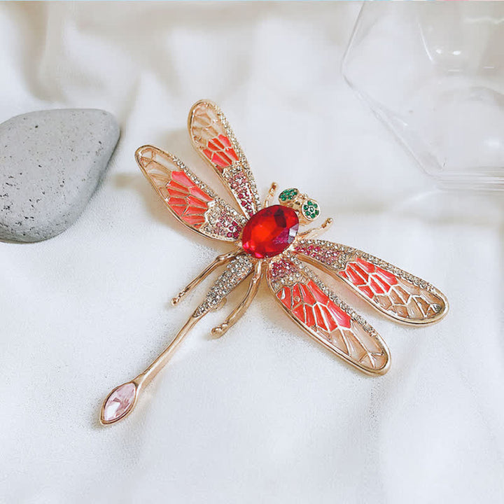 Women's Luxurious Palace Dragonfly Rhinestone Brooch