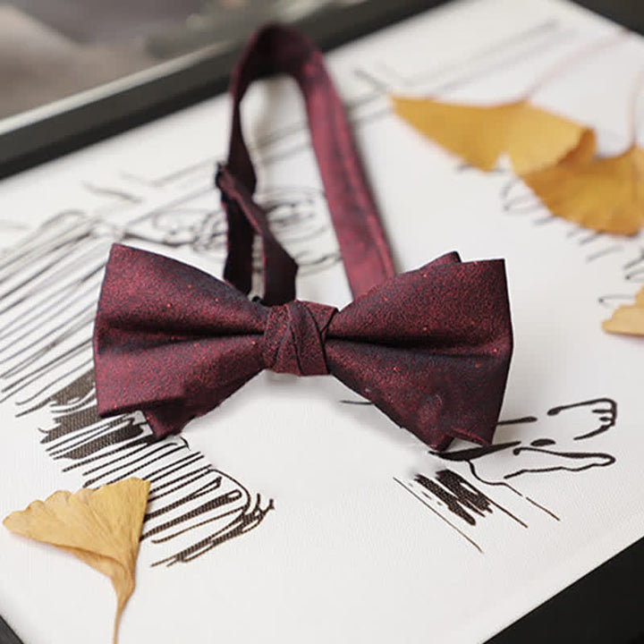 Men's Burgundy Series Gentleman Bow Tie