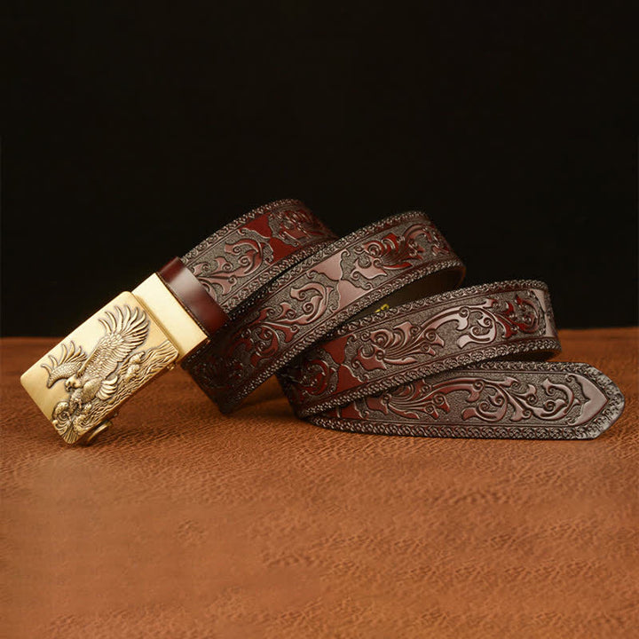 Men's Eagle Expanded Its Wings Leather Belt