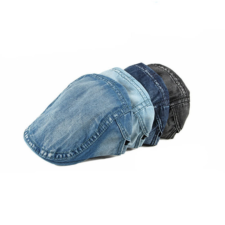 Simple Jean Denim Casquette Beret Cap - image 2
