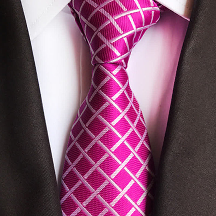 Men's Bright Woven Checked Necktie - image 6