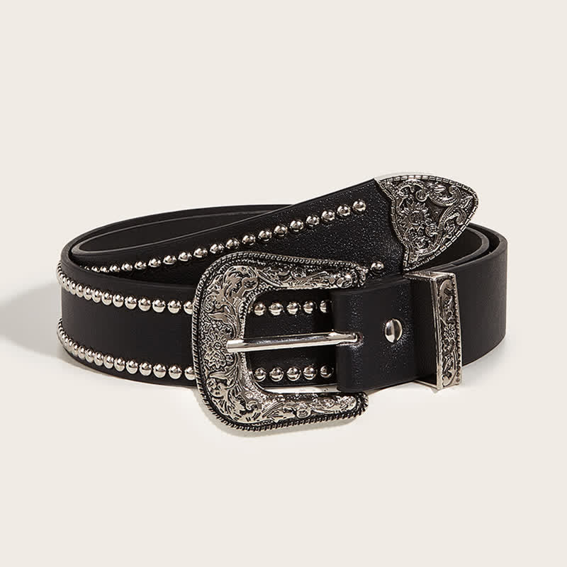 Women's Stunning Rivet Punk Style Leather Belt