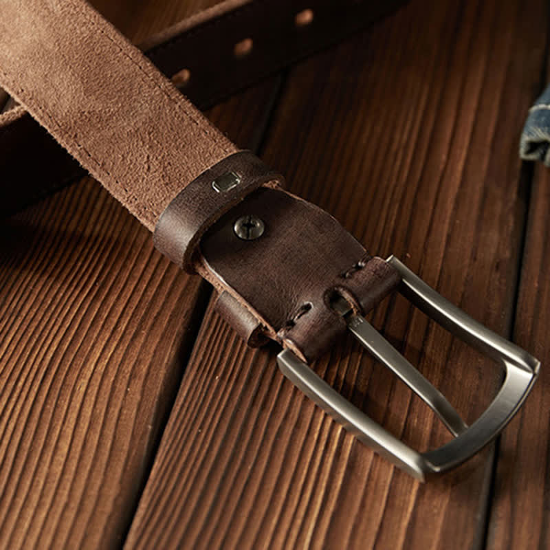 Men's Classic Textured Cowboy Leather Belt - image 8