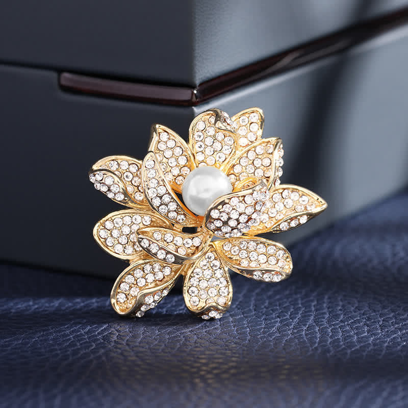 Women's Temperament Bead Lotus Brooch