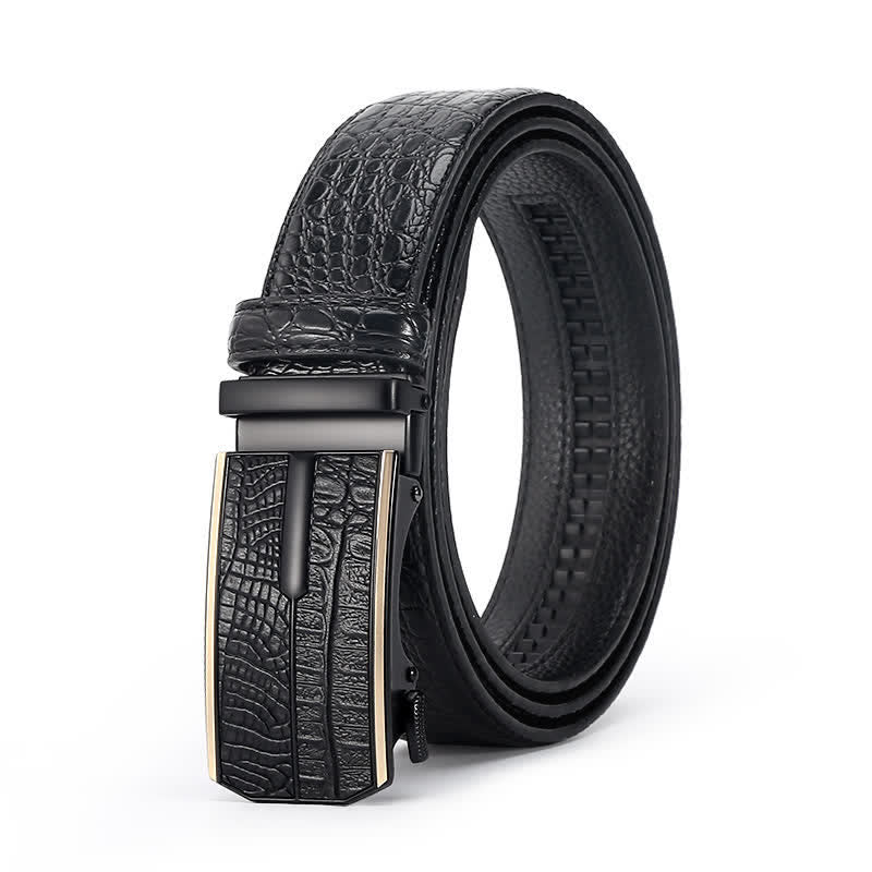 Men's Luxury Crocodile Skin Pattern Leather Belt