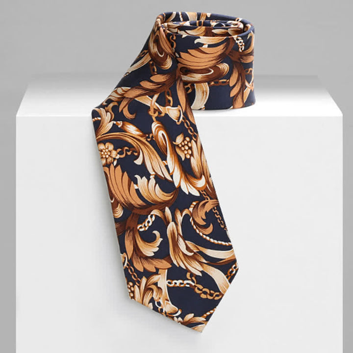 Men's Luxury Art Leaves Floral Necktie