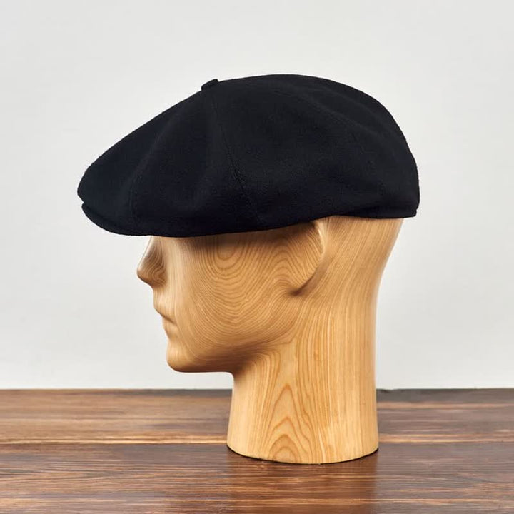 Black Peaky Blinders Octagonal Beret Cap