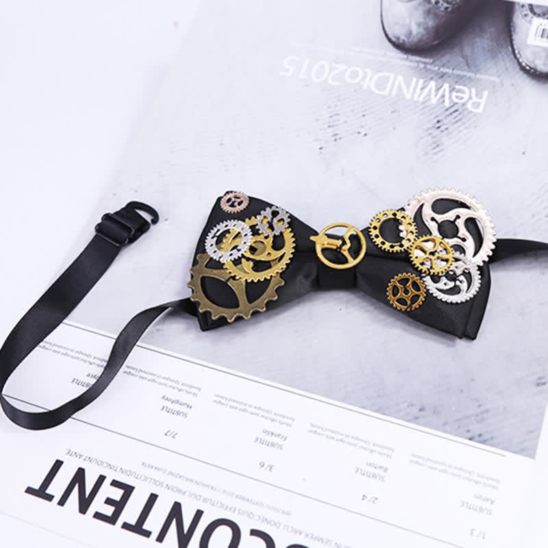 Men's Gothic Retro Steampunk Gears Bow Tie