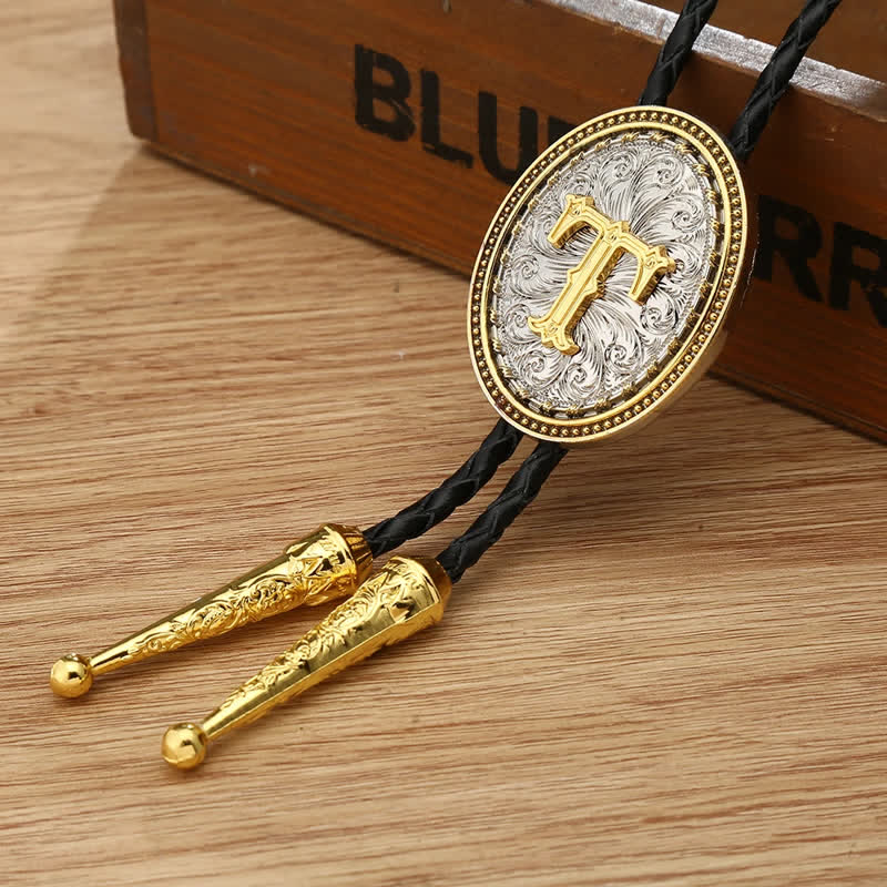 Western Cowboy Shirt Accessory Alphabet A To Z Bolo Tie