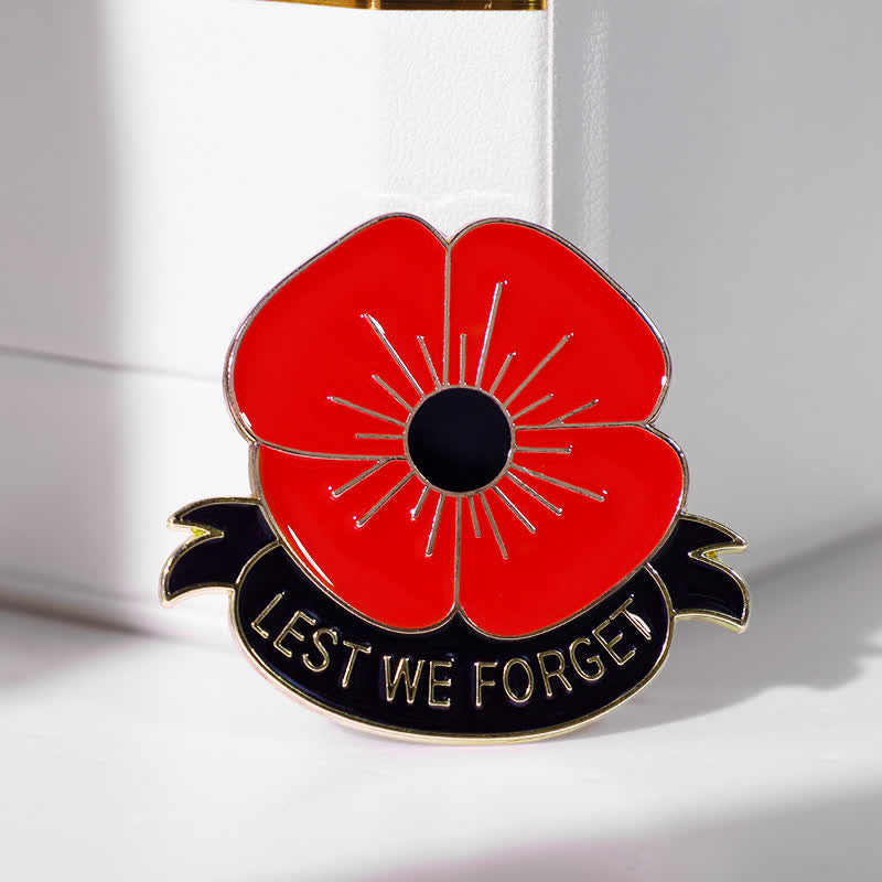 3Pcs Unisex Lest We Forget Poppy Brooch