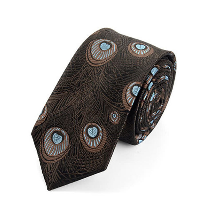 Men's Peacock Feather Pattern Necktie