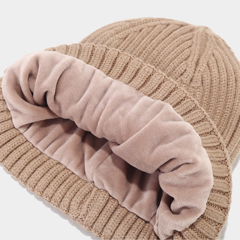 3Pcs Unisex Classic Versatile Hat Scarf Gloves Set